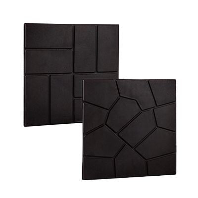 Adoquín de caucho reversible negro, ambos lados
