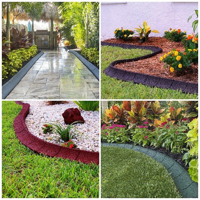 EcoBorder Curb landscape edging in a customer's yard