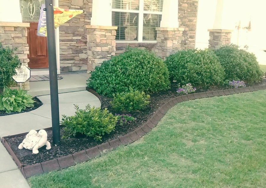 EcoBorder Curb landscape edging in a customer's yard