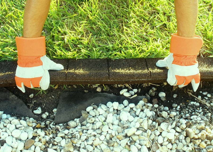 EcoBorder Curb landscape edging in a customer's yard