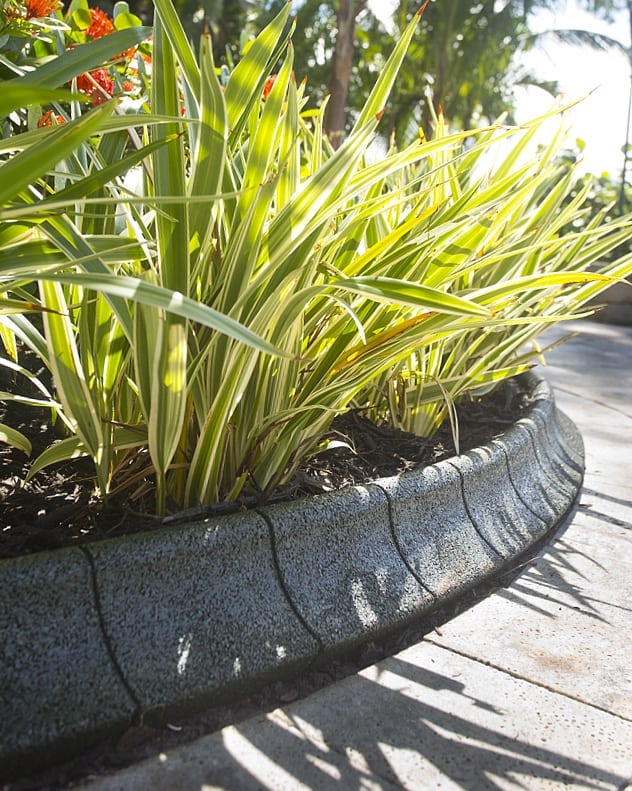 EcoBorder Curb landscape edging in a customer's yard