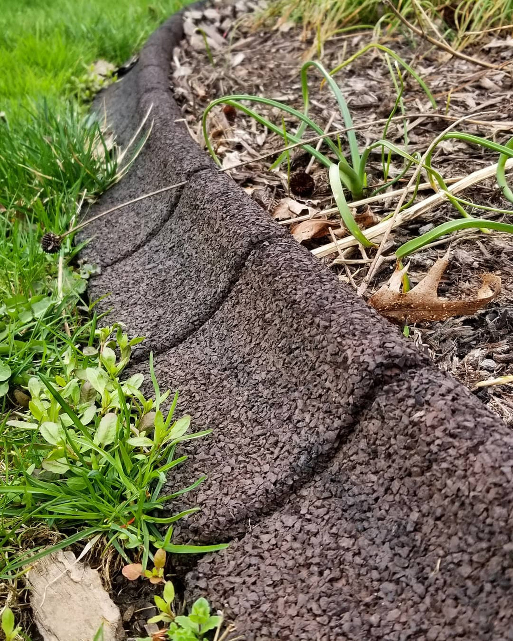 EcoBorder Curb landscape edging in a customer's yard